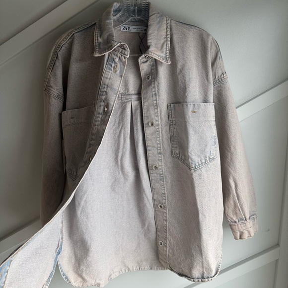Zara Light Pink Jean Jacket - Picture 8 of 10